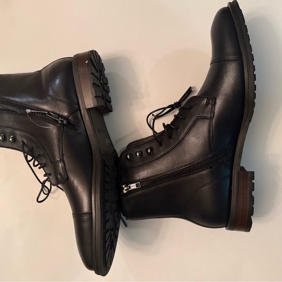 Steve Madden Daylon Black Leather Men's Boots - Picture 6 of 6
